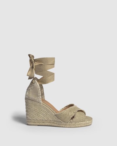 Gold Castaner Wedge Espadrille 7.5 NZ Cheap Castaner Factory Outlet
